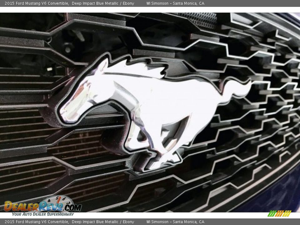 2015 Ford Mustang V6 Convertible Deep Impact Blue Metallic / Ebony Photo #30