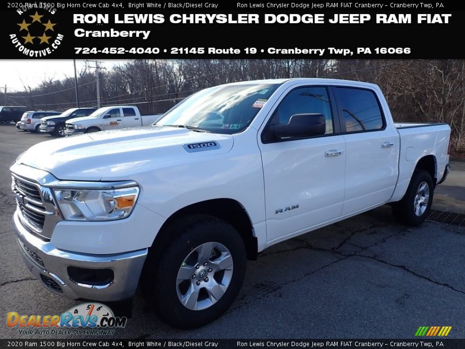 2020 Ram 1500 Big Horn Crew Cab 4x4 Bright White / Black/Diesel Gray Photo #1