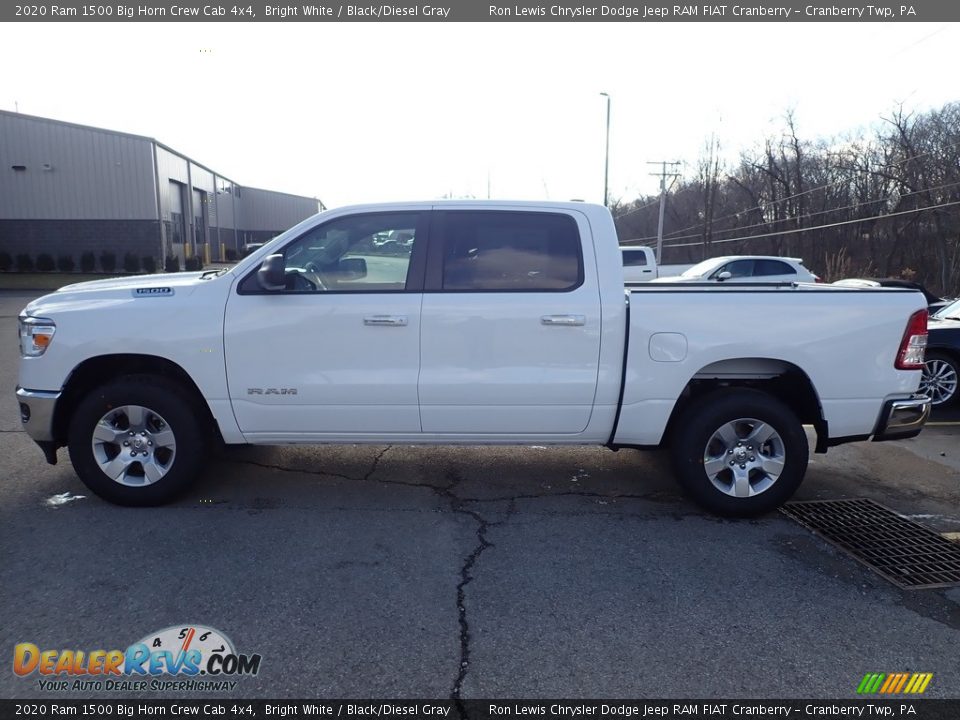 2020 Ram 1500 Big Horn Crew Cab 4x4 Bright White / Black/Diesel Gray Photo #2