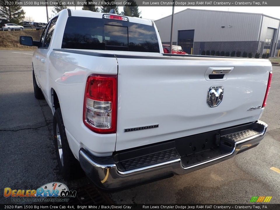 2020 Ram 1500 Big Horn Crew Cab 4x4 Bright White / Black/Diesel Gray Photo #3