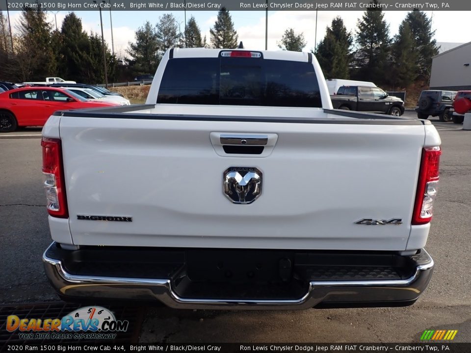 2020 Ram 1500 Big Horn Crew Cab 4x4 Bright White / Black/Diesel Gray Photo #4