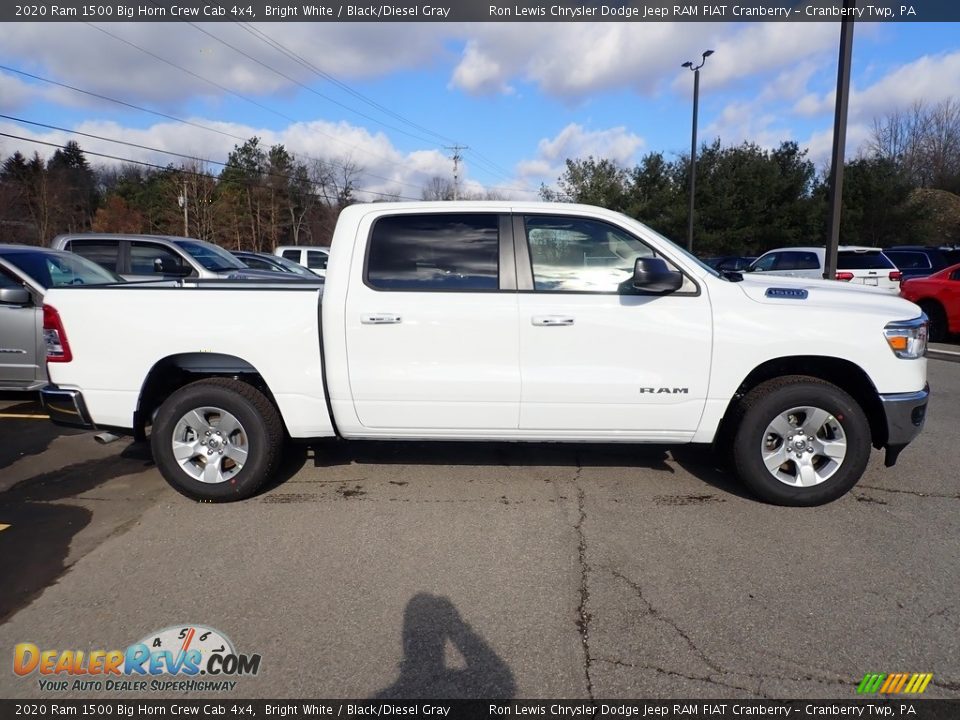 2020 Ram 1500 Big Horn Crew Cab 4x4 Bright White / Black/Diesel Gray Photo #6