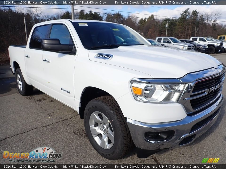 2020 Ram 1500 Big Horn Crew Cab 4x4 Bright White / Black/Diesel Gray Photo #7