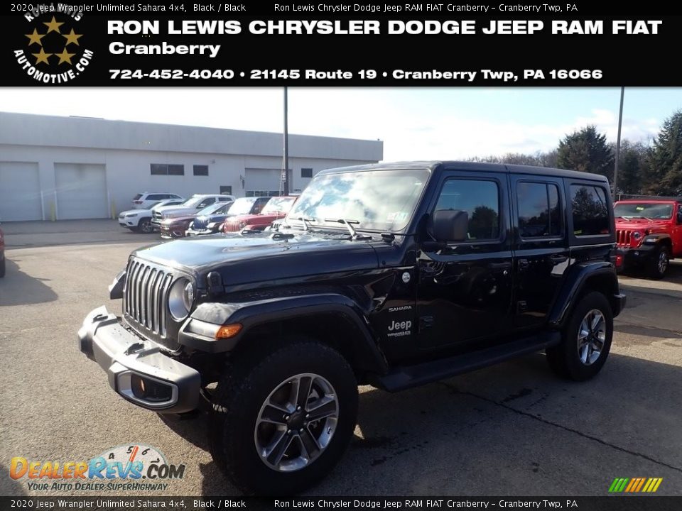 2020 Jeep Wrangler Unlimited Sahara 4x4 Black / Black Photo #1