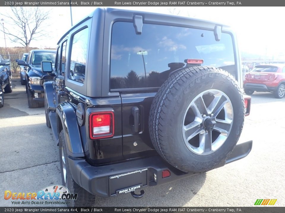 2020 Jeep Wrangler Unlimited Sahara 4x4 Black / Black Photo #3