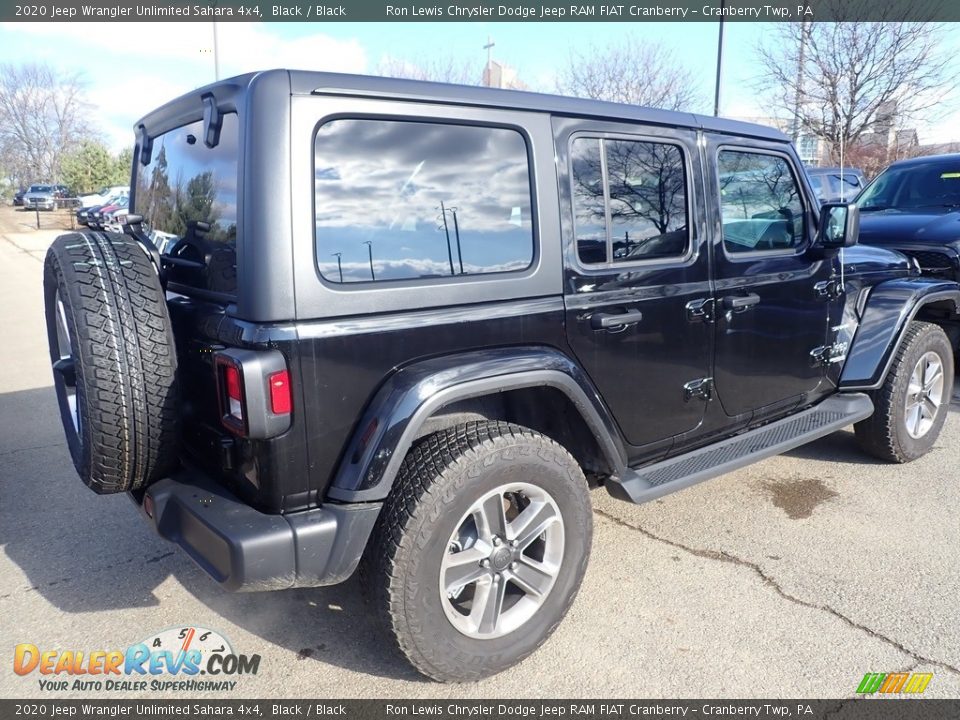 2020 Jeep Wrangler Unlimited Sahara 4x4 Black / Black Photo #5