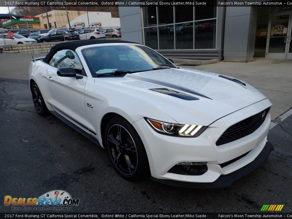 2017 Ford Mustang GT California Speical Convertible Oxford White / California Special Ebony Leather/Miko Suede Photo #8