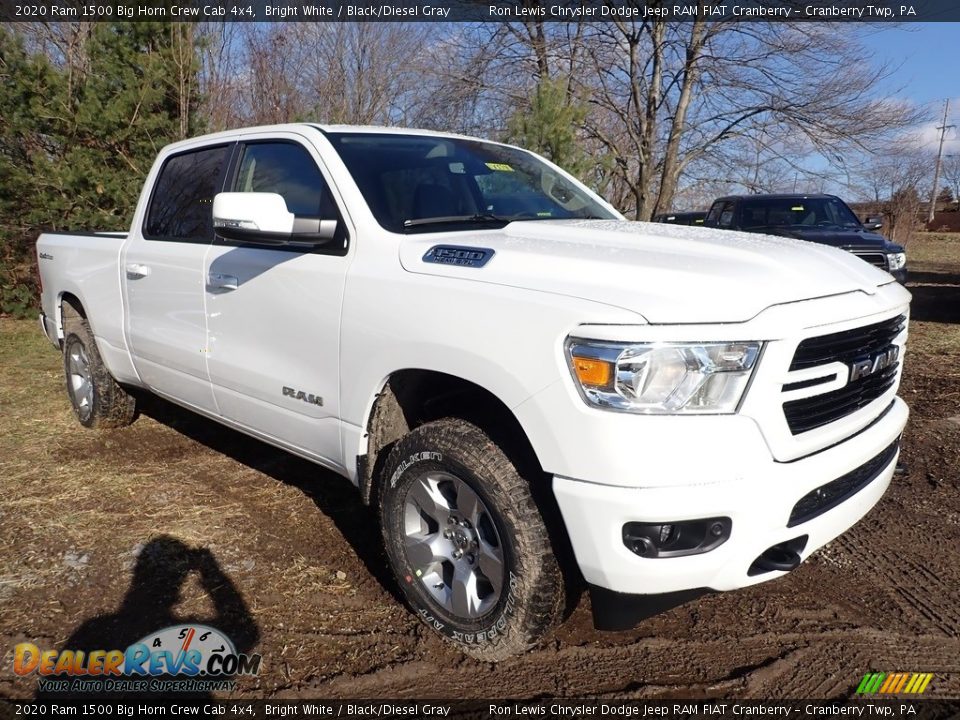 2020 Ram 1500 Big Horn Crew Cab 4x4 Bright White / Black/Diesel Gray Photo #6