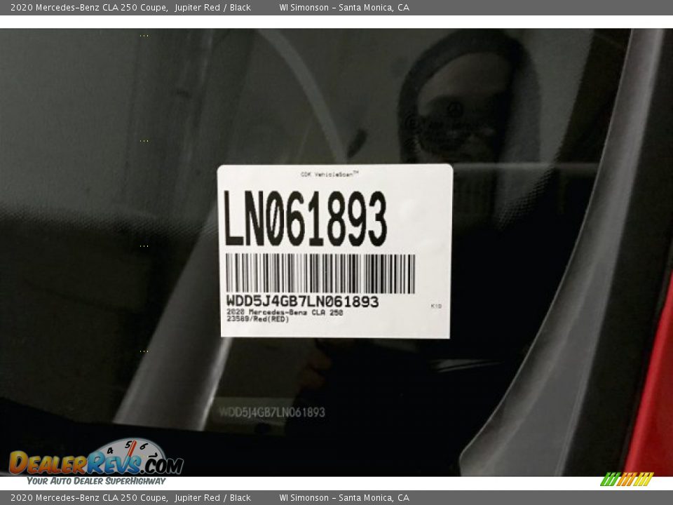2020 Mercedes-Benz CLA 250 Coupe Jupiter Red / Black Photo #11