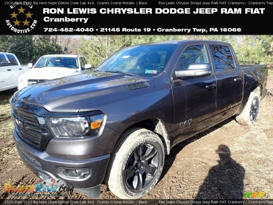 2020 Ram 1500 Big Horn Night Edition Crew Cab 4x4 Granite Crystal Metallic / Black Photo #1