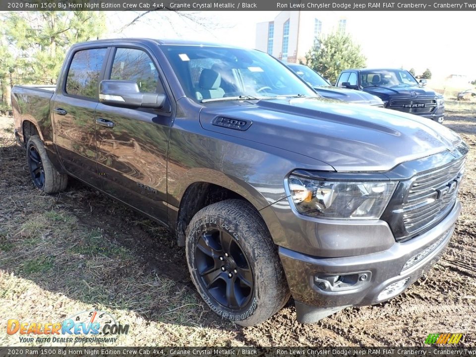 2020 Ram 1500 Big Horn Night Edition Crew Cab 4x4 Granite Crystal Metallic / Black Photo #4