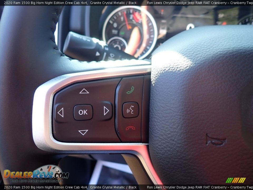 2020 Ram 1500 Big Horn Night Edition Crew Cab 4x4 Granite Crystal Metallic / Black Photo #17