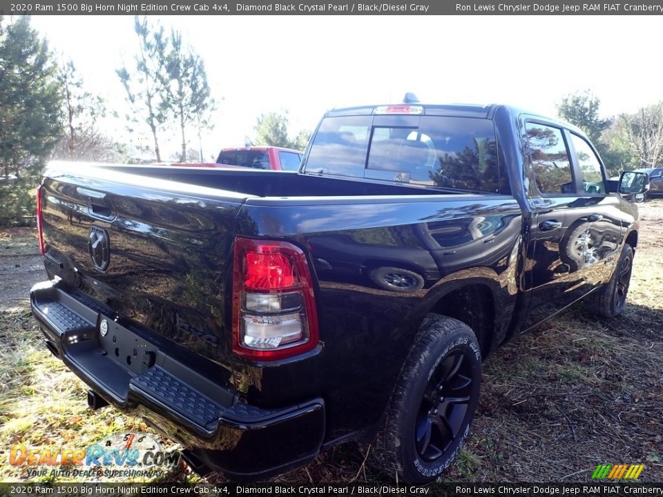 2020 Ram 1500 Big Horn Night Edition Crew Cab 4x4 Diamond Black Crystal Pearl / Black/Diesel Gray Photo #4