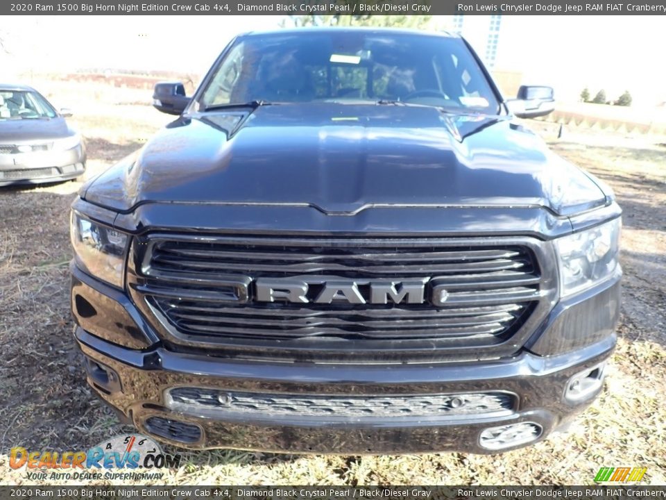 2020 Ram 1500 Big Horn Night Edition Crew Cab 4x4 Diamond Black Crystal Pearl / Black/Diesel Gray Photo #6