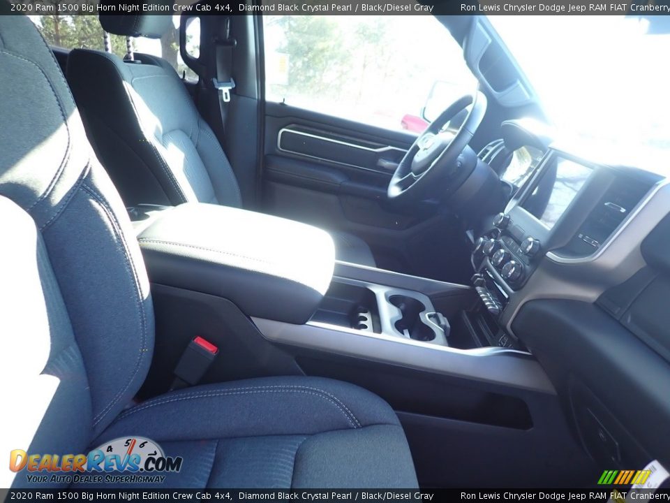 2020 Ram 1500 Big Horn Night Edition Crew Cab 4x4 Diamond Black Crystal Pearl / Black/Diesel Gray Photo #8