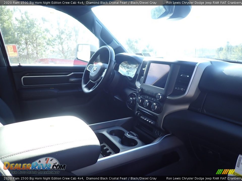2020 Ram 1500 Big Horn Night Edition Crew Cab 4x4 Diamond Black Crystal Pearl / Black/Diesel Gray Photo #9