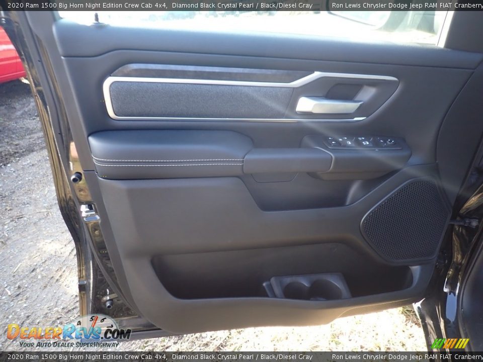 2020 Ram 1500 Big Horn Night Edition Crew Cab 4x4 Diamond Black Crystal Pearl / Black/Diesel Gray Photo #12