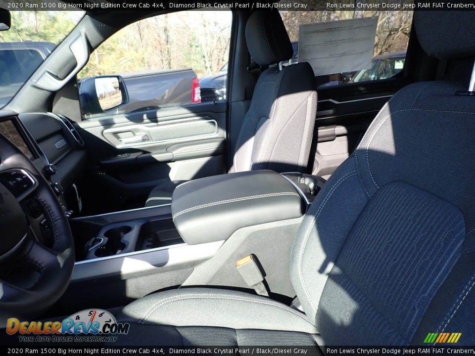 2020 Ram 1500 Big Horn Night Edition Crew Cab 4x4 Diamond Black Crystal Pearl / Black/Diesel Gray Photo #13