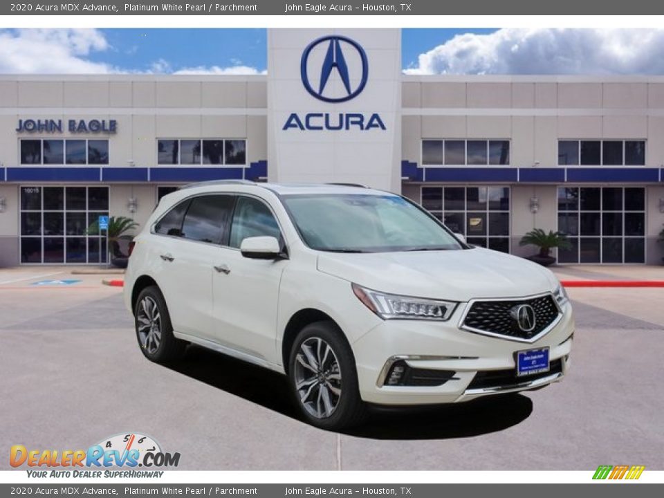 2020 Acura MDX Advance Platinum White Pearl / Parchment Photo #1