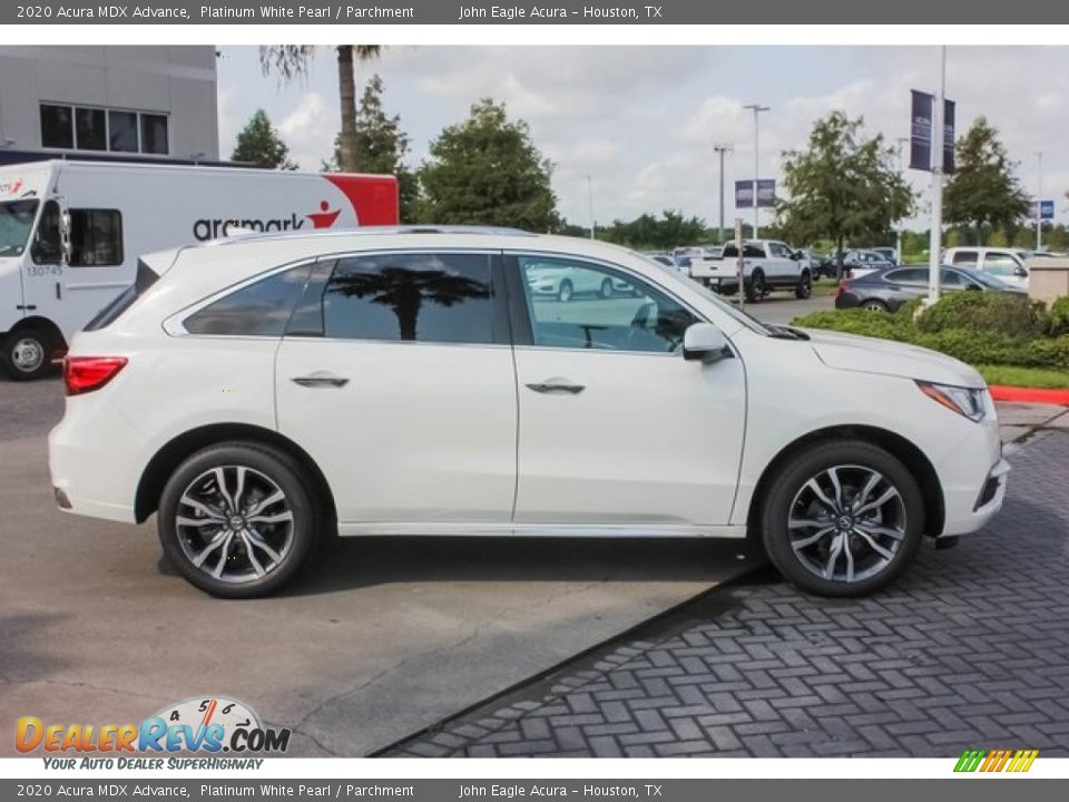 2020 Acura MDX Advance Platinum White Pearl / Parchment Photo #8