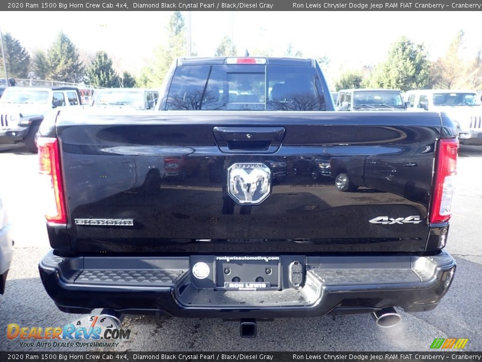 2020 Ram 1500 Big Horn Crew Cab 4x4 Diamond Black Crystal Pearl / Black/Diesel Gray Photo #4