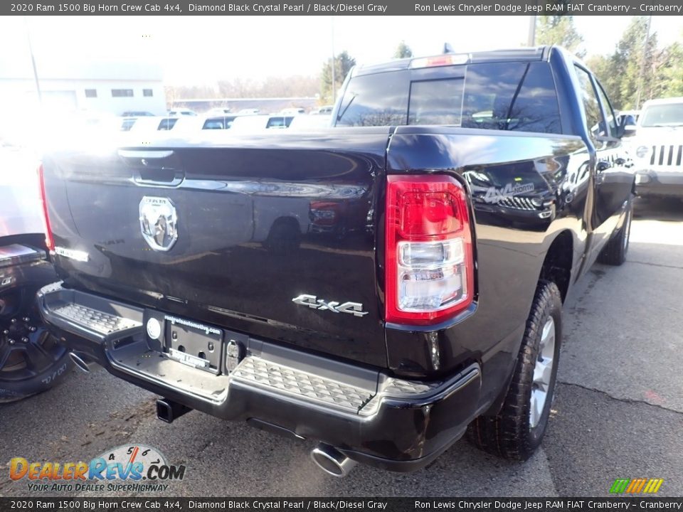 2020 Ram 1500 Big Horn Crew Cab 4x4 Diamond Black Crystal Pearl / Black/Diesel Gray Photo #5