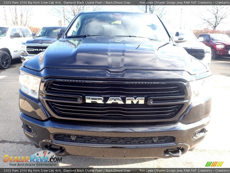 2020 Ram 1500 Big Horn Crew Cab 4x4 Diamond Black Crystal Pearl / Black/Diesel Gray Photo #7