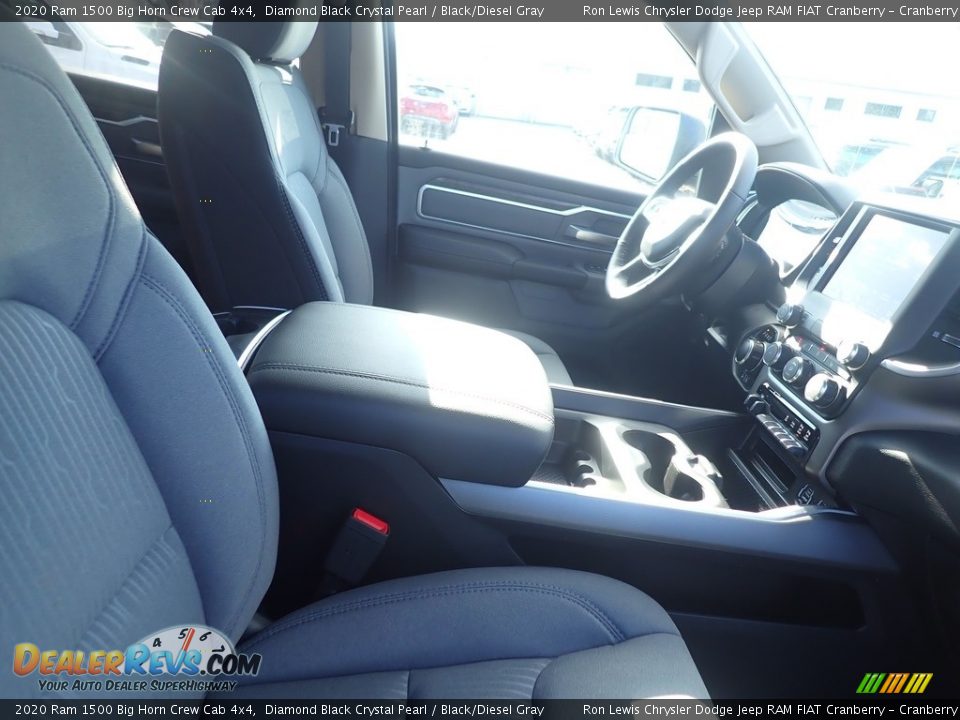 2020 Ram 1500 Big Horn Crew Cab 4x4 Diamond Black Crystal Pearl / Black/Diesel Gray Photo #9