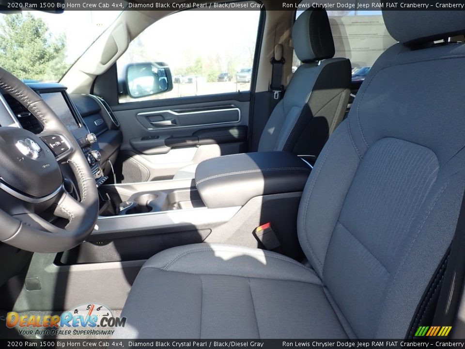 2020 Ram 1500 Big Horn Crew Cab 4x4 Diamond Black Crystal Pearl / Black/Diesel Gray Photo #12