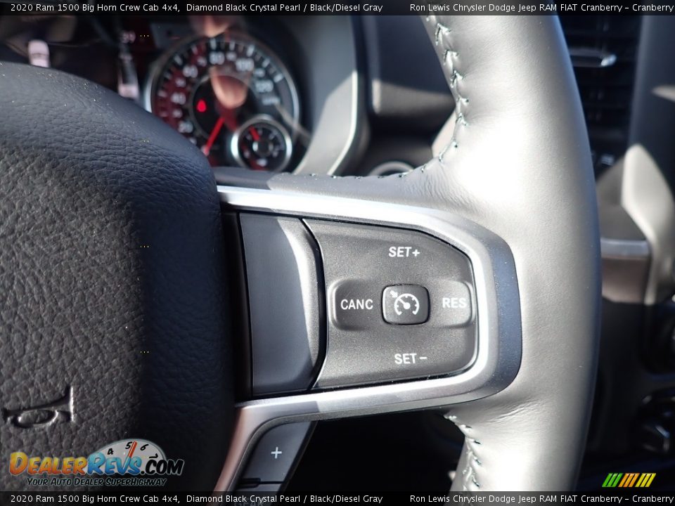 2020 Ram 1500 Big Horn Crew Cab 4x4 Diamond Black Crystal Pearl / Black/Diesel Gray Photo #19