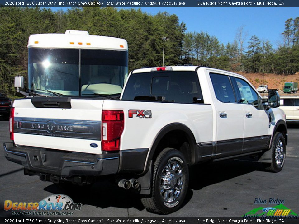 2020 Ford F250 Super Duty King Ranch Crew Cab 4x4 Star White Metallic / Kingsville Antique/Java Photo #5
