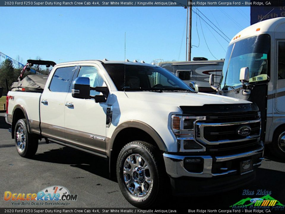 2020 Ford F250 Super Duty King Ranch Crew Cab 4x4 Star White Metallic / Kingsville Antique/Java Photo #7