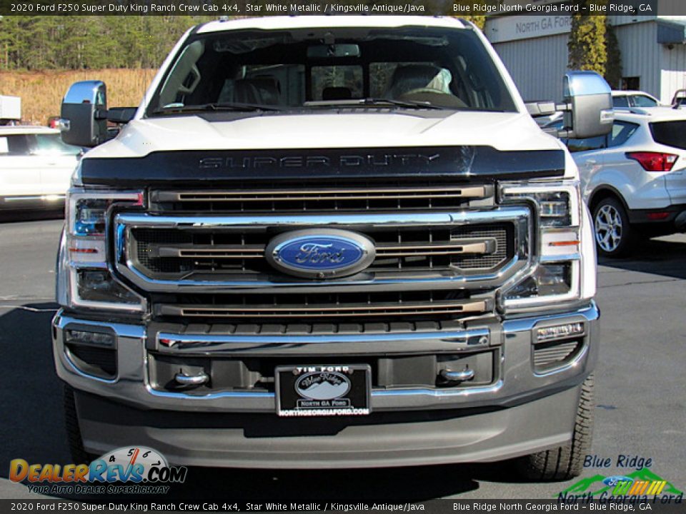 2020 Ford F250 Super Duty King Ranch Crew Cab 4x4 Star White Metallic / Kingsville Antique/Java Photo #8