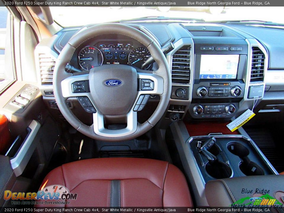2020 Ford F250 Super Duty King Ranch Crew Cab 4x4 Star White Metallic / Kingsville Antique/Java Photo #14