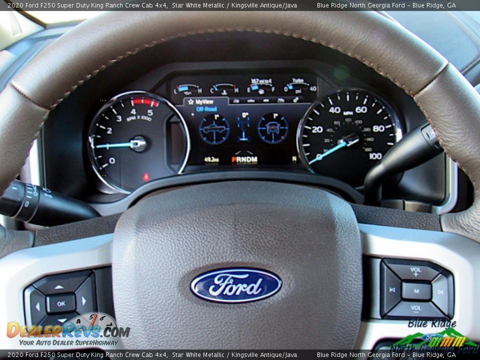 2020 Ford F250 Super Duty King Ranch Crew Cab 4x4 Star White Metallic / Kingsville Antique/Java Photo #17