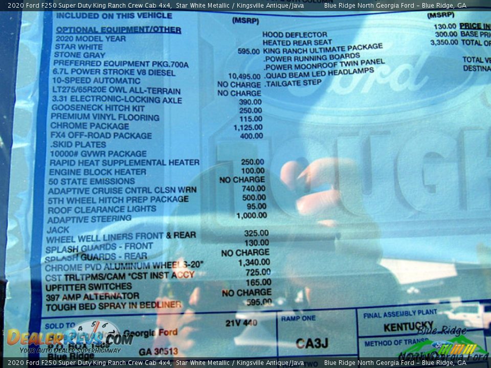 2020 Ford F250 Super Duty King Ranch Crew Cab 4x4 Star White Metallic / Kingsville Antique/Java Photo #32