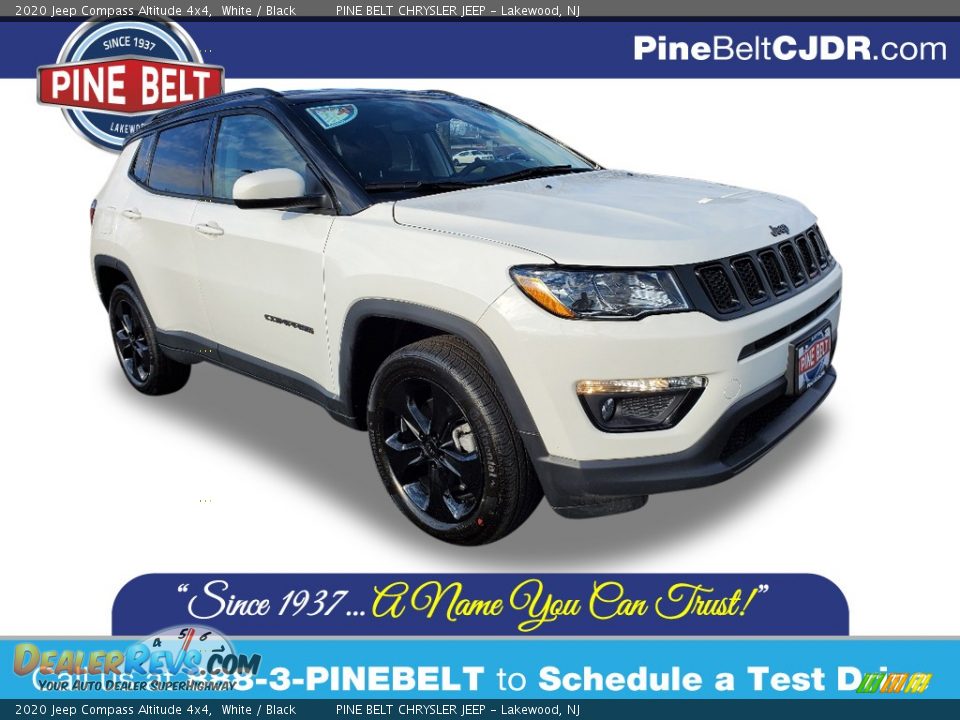 2020 Jeep Compass Altitude 4x4 White / Black Photo #1
