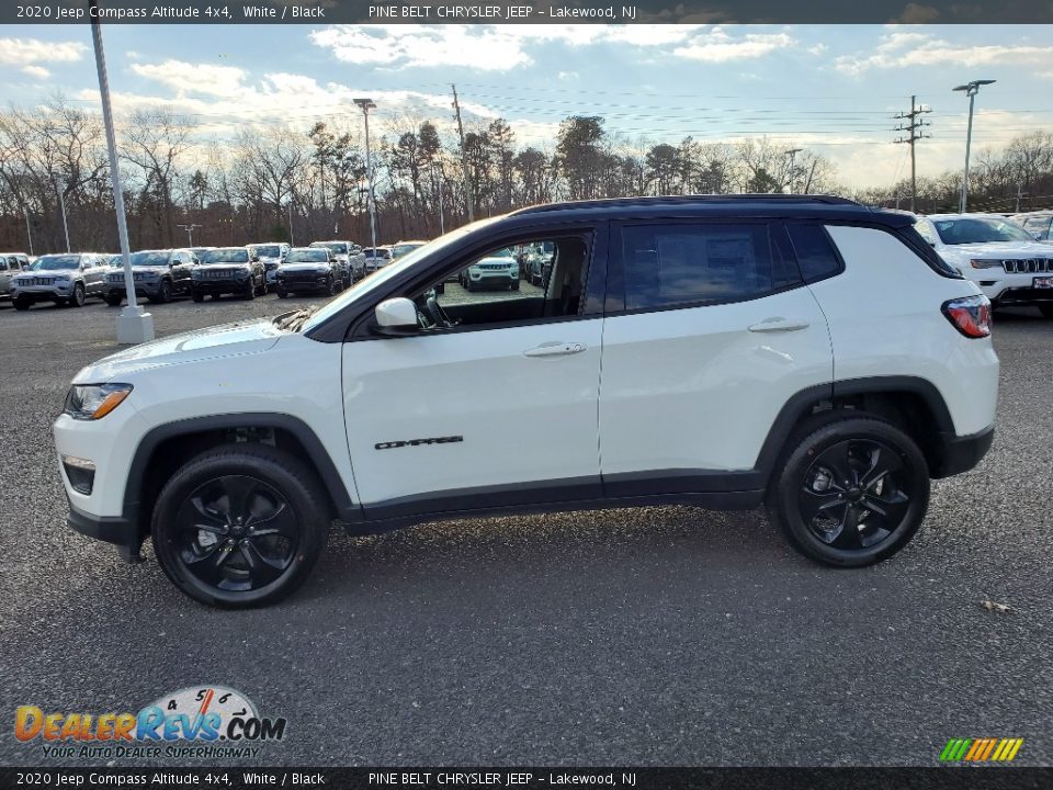 2020 Jeep Compass Altitude 4x4 White / Black Photo #3