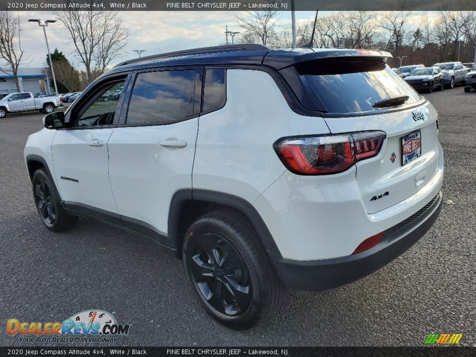 2020 Jeep Compass Altitude 4x4 White / Black Photo #4