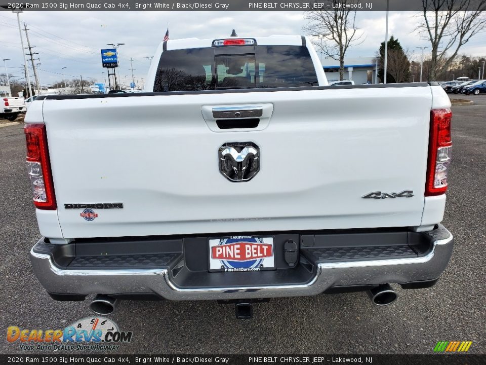 2020 Ram 1500 Big Horn Quad Cab 4x4 Bright White / Black/Diesel Gray Photo #5