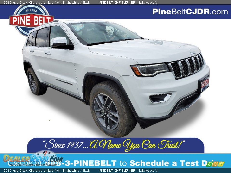 2020 Jeep Grand Cherokee Limited 4x4 Bright White / Black Photo #1