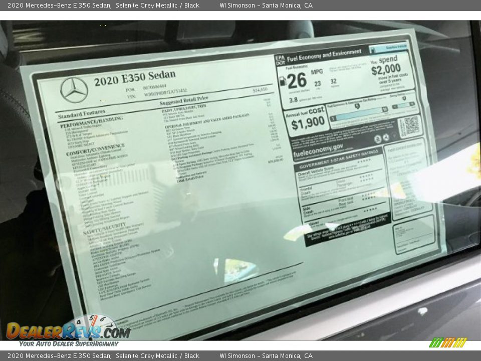 2020 Mercedes-Benz E 350 Sedan Selenite Grey Metallic / Black Photo #10