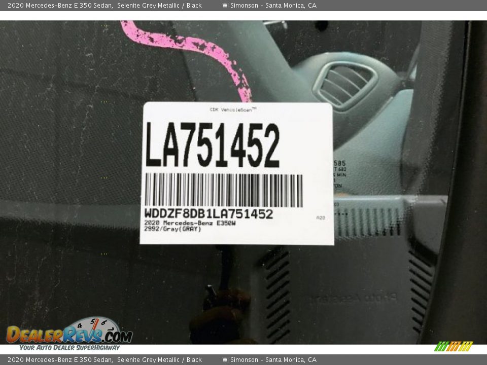 2020 Mercedes-Benz E 350 Sedan Selenite Grey Metallic / Black Photo #11