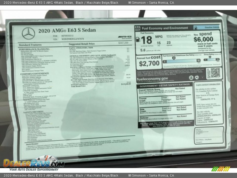 2020 Mercedes-Benz E 63 S AMG 4Matic Sedan Black / Macchiato Beige/Black Photo #11