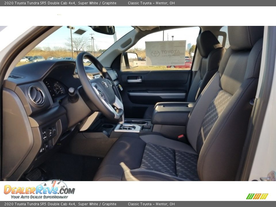 2020 Toyota Tundra SR5 Double Cab 4x4 Super White / Graphite Photo #2