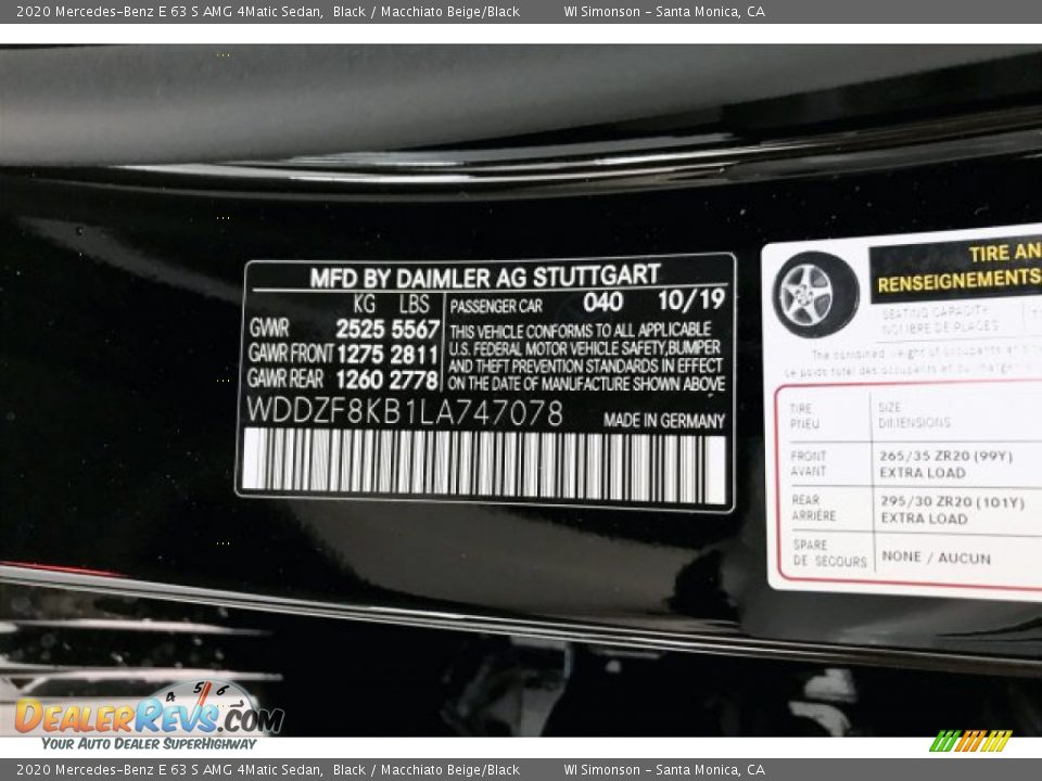 2020 Mercedes-Benz E 63 S AMG 4Matic Sedan Black / Macchiato Beige/Black Photo #24