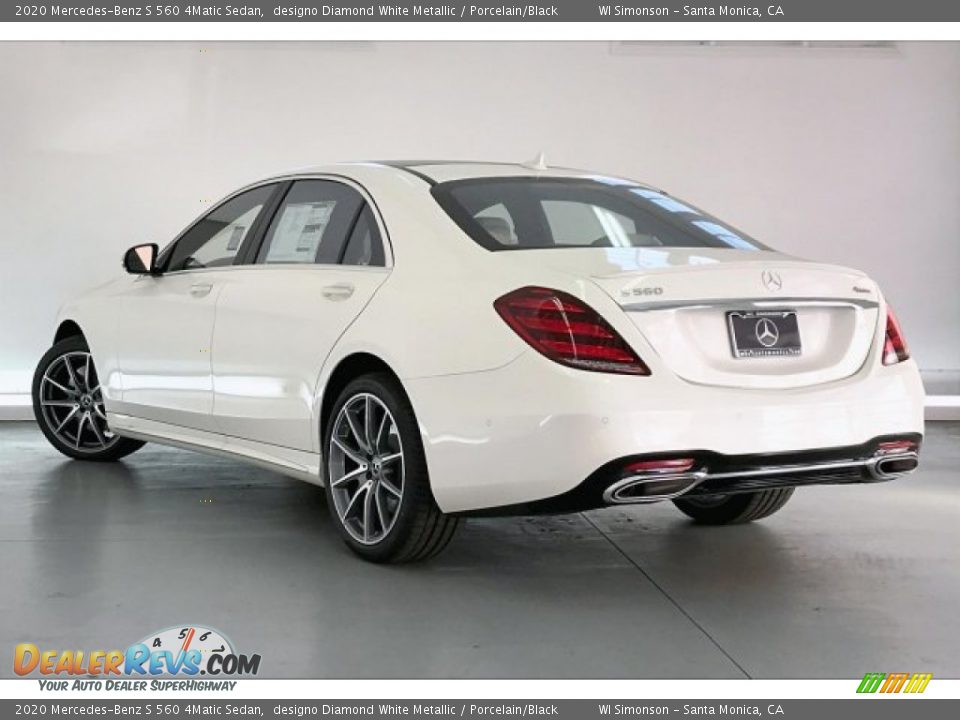 2020 Mercedes-Benz S 560 4Matic Sedan designo Diamond White Metallic / Porcelain/Black Photo #2