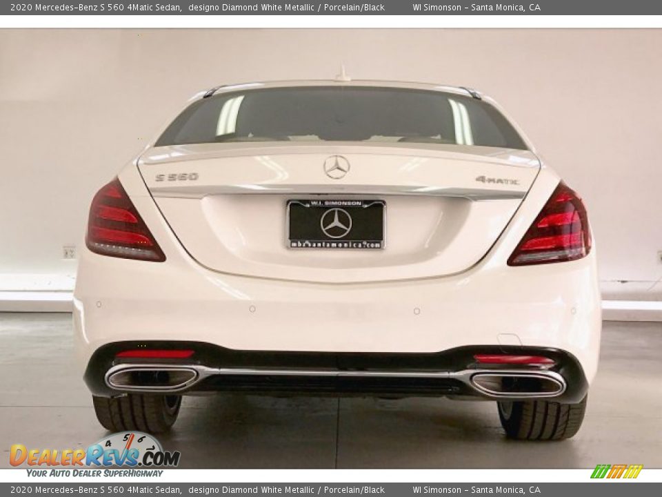 2020 Mercedes-Benz S 560 4Matic Sedan designo Diamond White Metallic / Porcelain/Black Photo #3