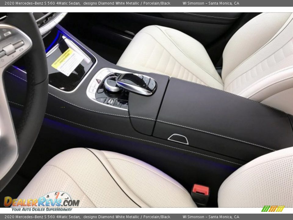 2020 Mercedes-Benz S 560 4Matic Sedan designo Diamond White Metallic / Porcelain/Black Photo #7
