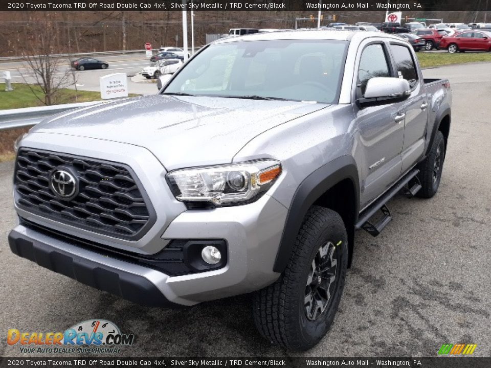 2020 Toyota Tacoma TRD Off Road Double Cab 4x4 Silver Sky Metallic / TRD Cement/Black Photo #24